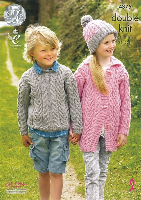 More than 10+ women's cable knit sweater patterns free. Girls Boys Cable Knit Sweater Cardigan Double Knitting DK ...