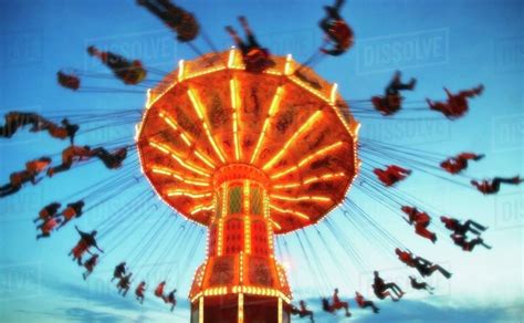 Giant Swing At An Amusement Park Stock Photo Dissolve