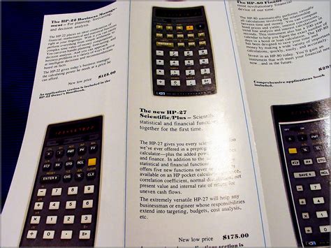 Valentin Albillos Hp Collection Hp Calculator Brochures