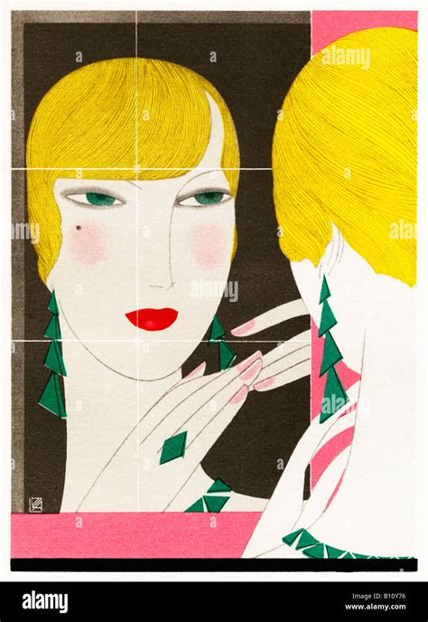 Fashion Illustration 1930 Classic Contemporary Art Deco Painting Of A