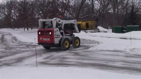 Bobcat Plowing Snow Part 1 Youtube