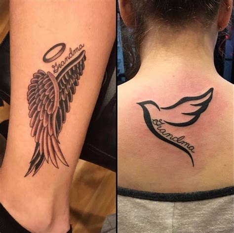 Loving Memory Simple Small Angel Wings Tattoo Best Tattoo Ideas