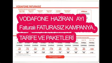 Canl Yay N Vodafone Haziran Ay Kampanya Paket Ve Tarifeleri