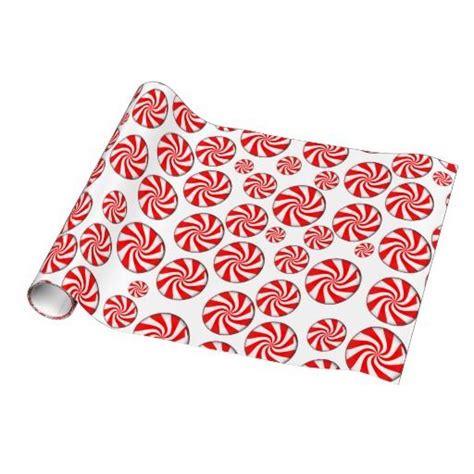 Peppermint Candies Wrapping Paper Peppermint Candy