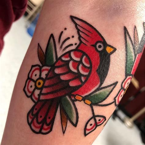 Traditional Cardinal Tattoo Brie Sladen Traditional Tattoo Sleeve Traditional Hand Tattoo