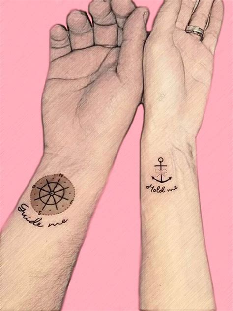 Uncommongoods has so many great gift ideas for long distance couples. Remantc Couple Matching Bio Ideas / 60 Unique And Coolest Couple Matching Tattoos For A Romantic ...