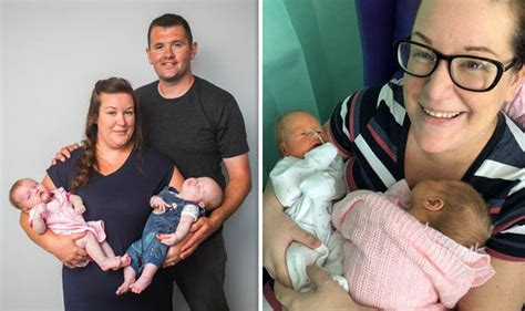 twins mum with two uterus welcomes 1 in 500 million twins one born in each womb uk