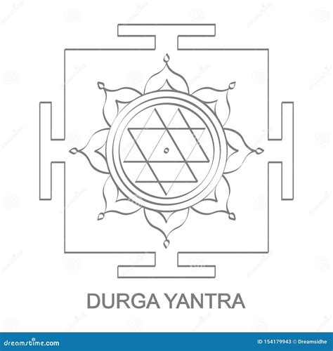 Durga Yantra Hinduism Symbol Stock Vector Illustration Of Icon