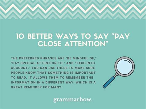 10 Better Ways To Say Pay Close Attention Trendradars