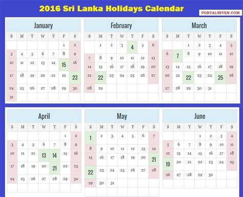 Sri Lanka Calendar With Holidays 2022 Get Latest News 2023 Update