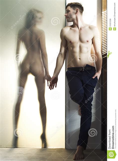 Beautiful Naked Woman And Handsome Man Royalty Free Stock