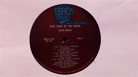 Keith Moon Of The Who Two Sides Of The Moon Lp Gimmick Cover Mca 2136