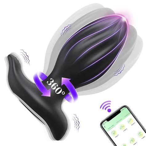 ≈360° Rotation Wireless Control Anal Vibrator App Bluetooth Butt Plug Men Prostate Massager Wome