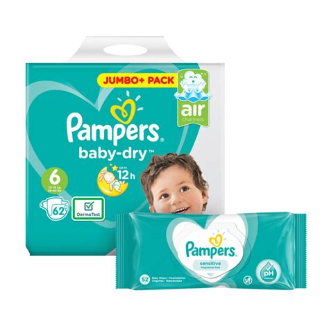 Buy Pampers Baby Dry Size 6 Jumbo Pack And Wipes Bundle Chemist Direct