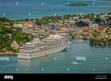 Cruise Ship Docked At Castries St Lucia West Indies Stock Photo Alamy