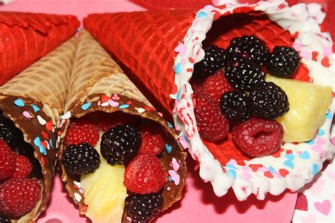 For The Love Of Food Fruit Filled Chocolate Waffle Cones