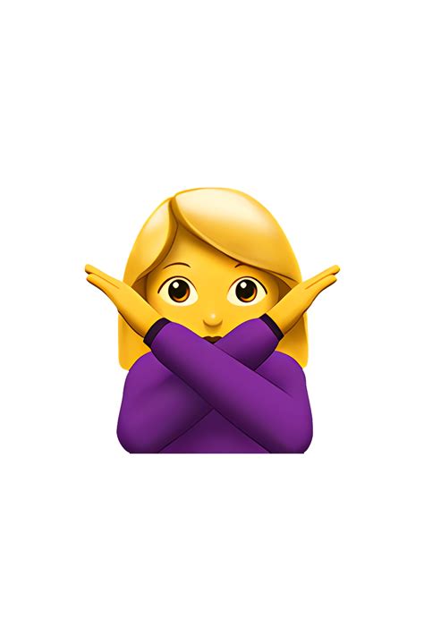 The Emoji 🙅‍♀️ Depicts A Woman With Her Arms Crossed In Front Of Her