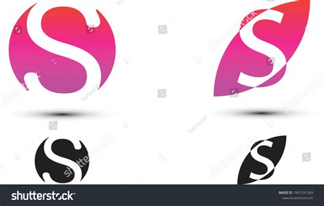S Letter Logo Two Styles Gradient Stock Vector Royalty Free