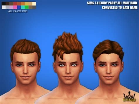Sims 4 Luxury Party All Male Hair Converted To Base Game
