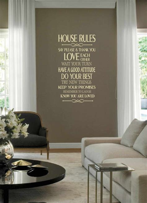 House Rules Wall Decal Entryway Wall Decal Vinyl Wall Etsy
