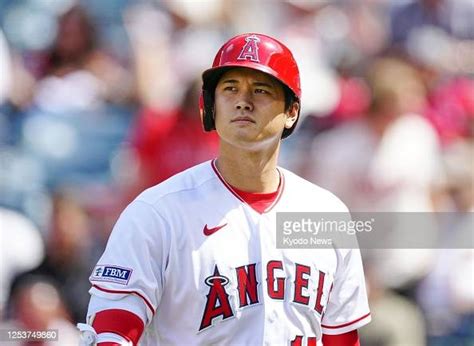 Shohei Ohtani Of The Los Angeles Angels Is Pictured After A Strikeout