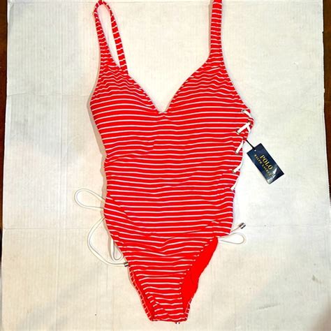 Polo By Ralph Lauren Swim Polo Ralph Lauren Coral And White Striped