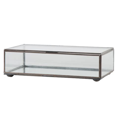 Worlds Away Medium Rectangular Box With Clear Glass Gracious Style
