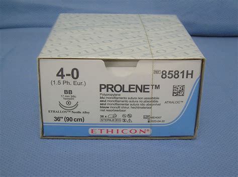 Ethicon 8581h Prolene Suture 4 0 36 Bb Taperpoint Needle Double