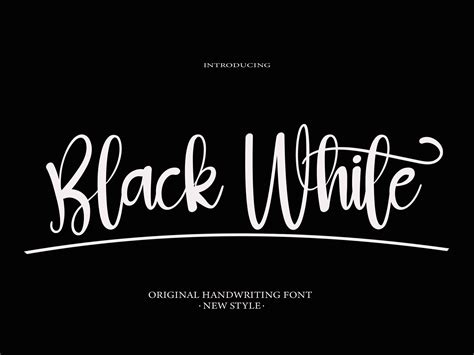 Black White Font By Payjhoshop · Creative Fabrica