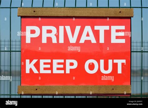 Private Keep Out Sign Stock Photo Alamy