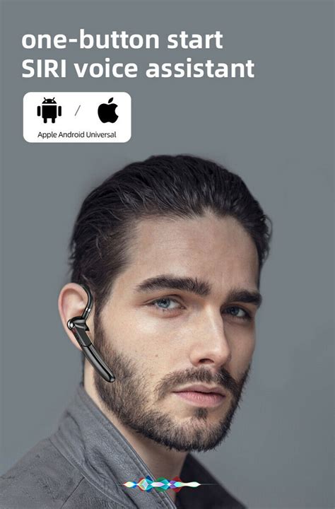 Bluetooth Earphone Wireless Earpiece Hands Free Call Headphone Noise Canceling Ebay