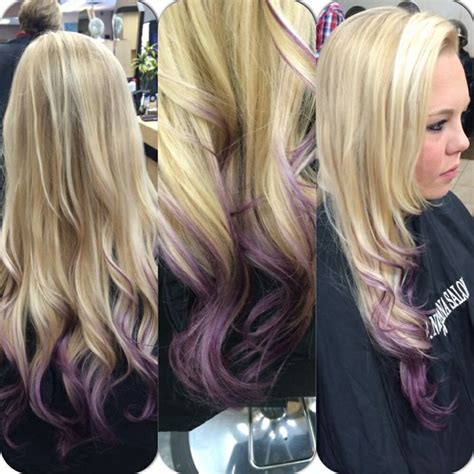 dip dye look but tad more blended in with this lavender purple color always hair secrets