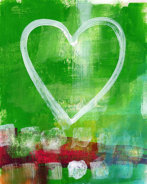Sumer Love Abstract Heart Painting Painting By Linda Woods Pixels
