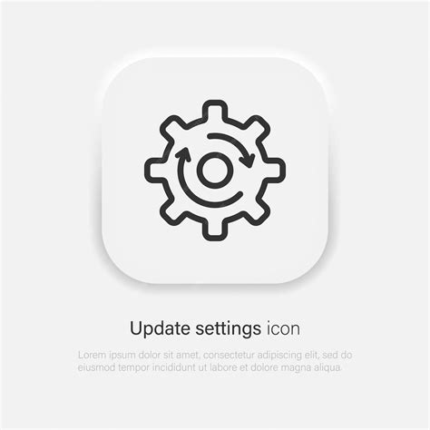 Premium Vector Update System Icon Vector Gear With Arrows Line Web