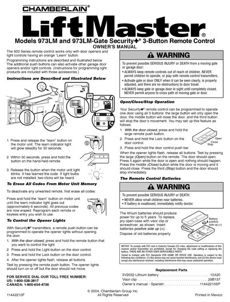 Chamberlain Liftmaster Professional Manual