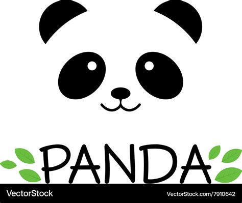 Panda Sign Panda Logo Panda Royalty Free Vector Image