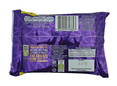 cadbury crunchie chocolate bar 4 pack 104 4g piece of uk