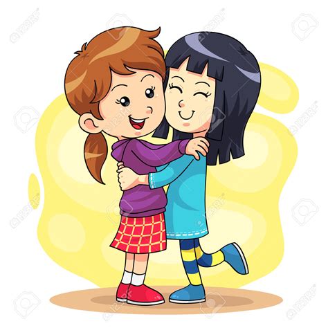 Friends Hugging Each Other Clipart Clipground