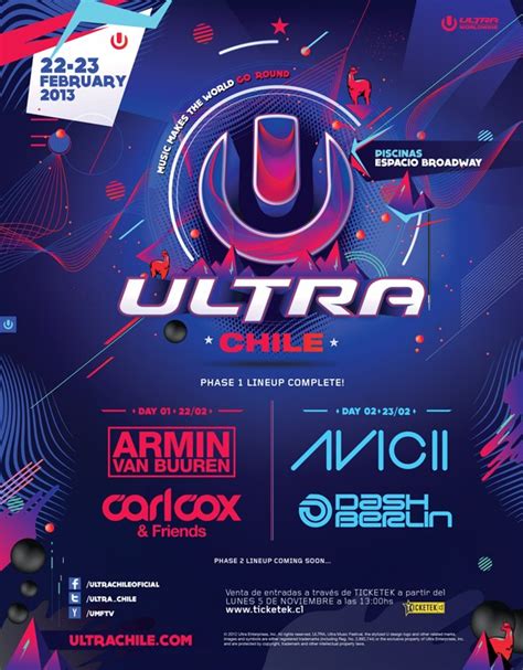 Ultra Music Festival Chile Phase 1 Line Up Entradas Y Más
