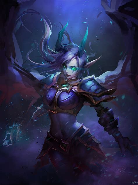 Dreadlord Jaina By Xingchen 星晨 Paint For Myself Warcraft Art Warcraft Characters World Of