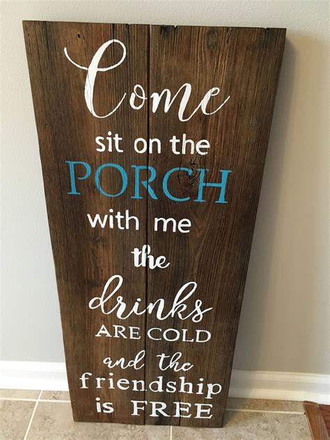 Rustic Porch Sign Reclaimed Wood By Bluelilacwoodshop On Etsy