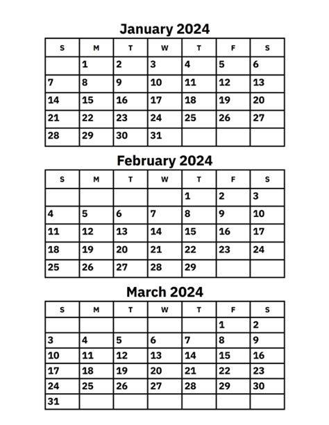 Jan Feb March 2024 Free Printable Calendar Helga Kaylil
