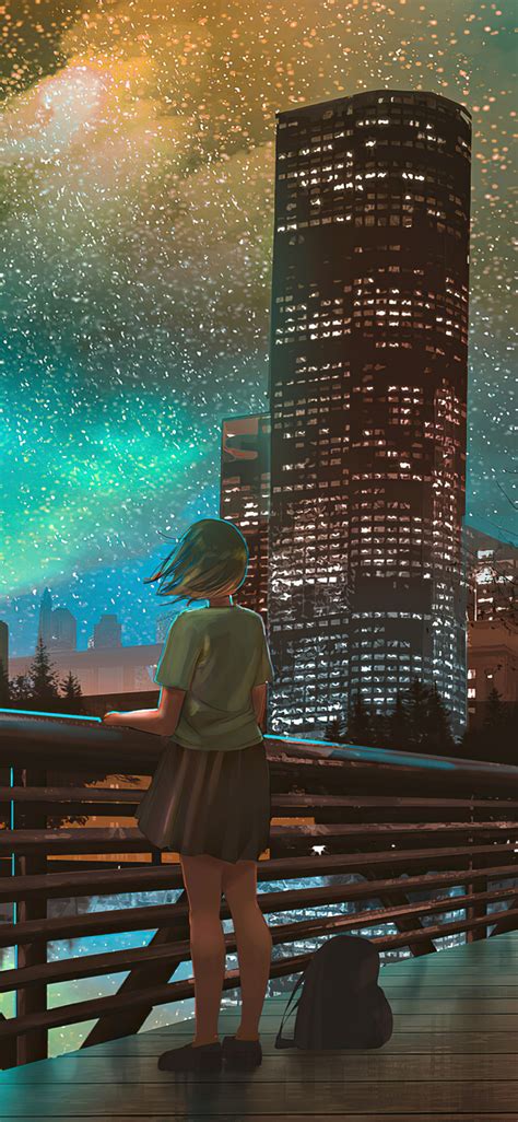 City Anime Night Sky Wallpaper 4k Sky City Wallpapers On Wallpaperdog