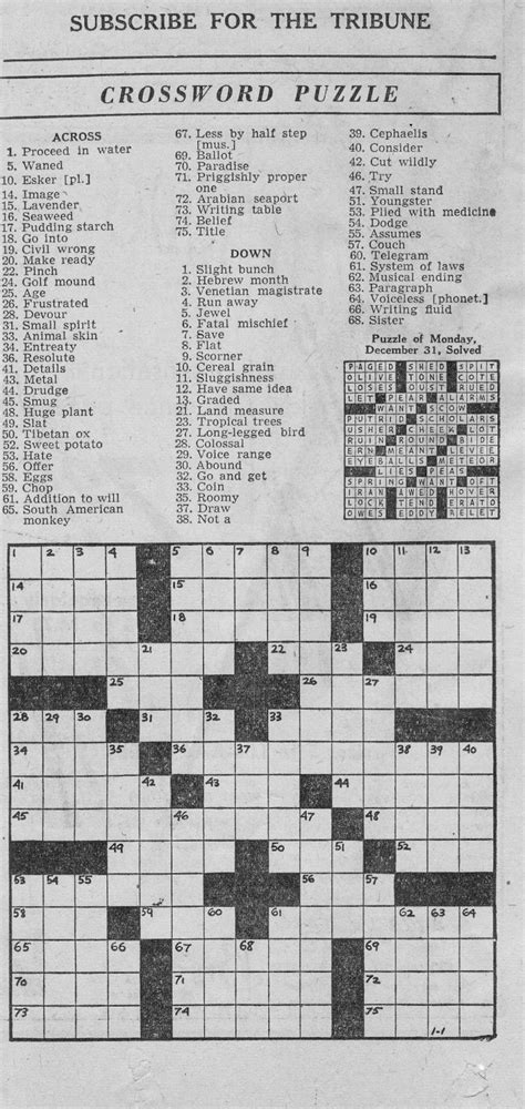 Best Printable Thomas Joseph Crossword Puzzle For Today Mitchell Blog