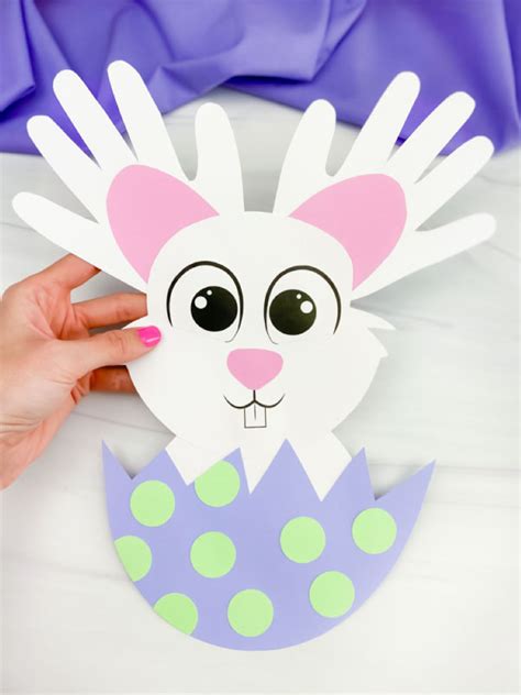 Handprint Easter Bunny Craft Free Template