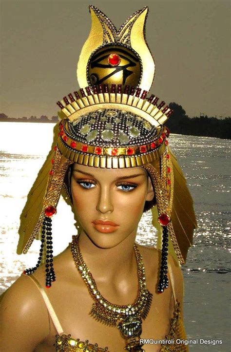 Cleopatra Style Headdress Egyptian Headdress Burning Man Etsy