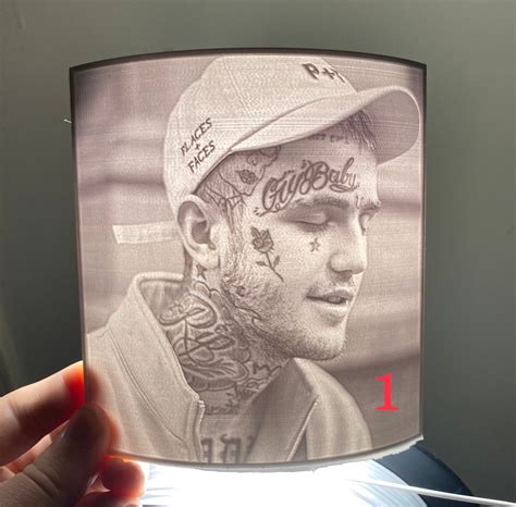 Lil Peep Smiling 3d Printed Picture Etsy
