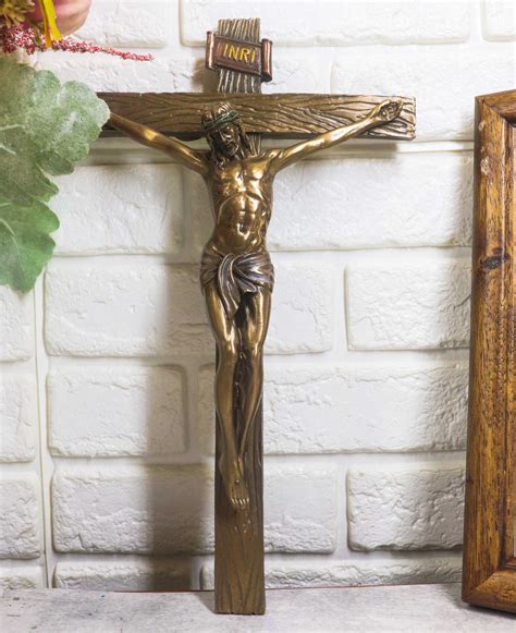 10h Inri Jesus Christ Crucified On The Cross Wall Hanging Catholic