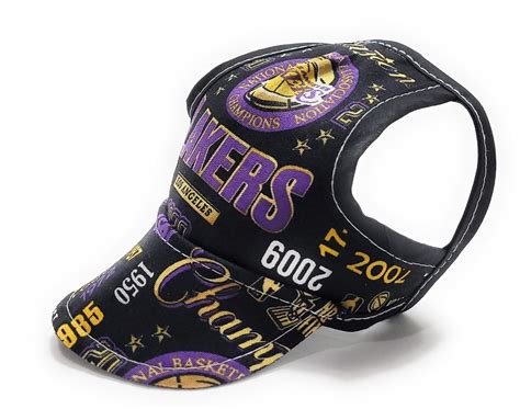 Dog Hat Lakers Sports Fabric Doggy Threads