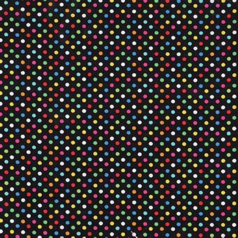 Polka Dots Rainbow Dots By Timeless Treasures Black Polka Dot Fabric